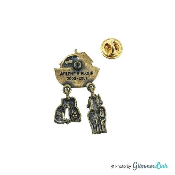 Vintage JJ Jonette Jewelry ARTIFACTS Bronze Tone Noah's Ark Pin - Picture 5 of 8